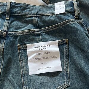 Good American Blue Straight Leg Jeans